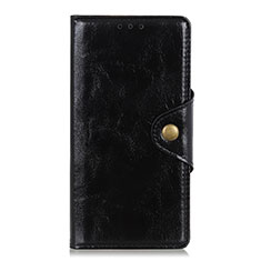 Funda de Cuero Cartera con Soporte Carcasa L01 para Xiaomi Redmi Note 9 Pro Negro