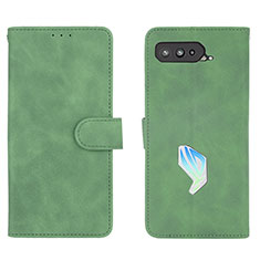 Funda de Cuero Cartera con Soporte Carcasa L01Z para Asus ROG Phone 5 Ultimate Verde