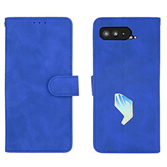 Funda de Cuero Cartera con Soporte Carcasa L01Z para Asus ROG Phone 5 ZS673KS Azul