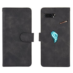 Funda de Cuero Cartera con Soporte Carcasa L01Z para Asus ROG Phone II ZS660KL Negro