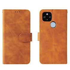 Funda de Cuero Cartera con Soporte Carcasa L01Z para Google Pixel 5a 5G Marron