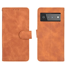 Funda de Cuero Cartera con Soporte Carcasa L01Z para Google Pixel 6 5G Marron