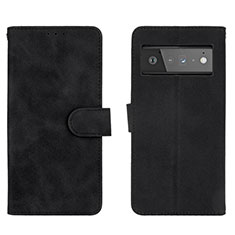 Funda de Cuero Cartera con Soporte Carcasa L01Z para Google Pixel 6 5G Negro