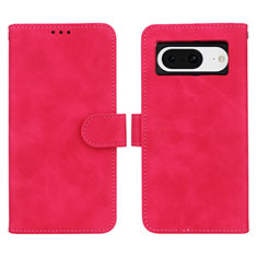 Funda de Cuero Cartera con Soporte Carcasa L01Z para Google Pixel 8 5G Rosa Roja