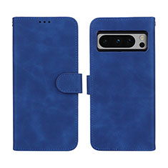 Funda de Cuero Cartera con Soporte Carcasa L01Z para Google Pixel 8 Pro 5G Azul