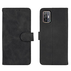 Funda de Cuero Cartera con Soporte Carcasa L01Z para HTC Desire 21 Pro 5G Negro