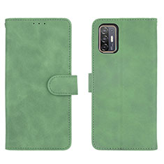 Funda de Cuero Cartera con Soporte Carcasa L01Z para HTC Desire 21 Pro 5G Verde