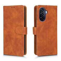 Funda de Cuero Cartera con Soporte Carcasa L01Z para Huawei Enjoy 50 Marron