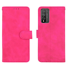 Funda de Cuero Cartera con Soporte Carcasa L01Z para Huawei Honor 10X Lite Rosa Roja