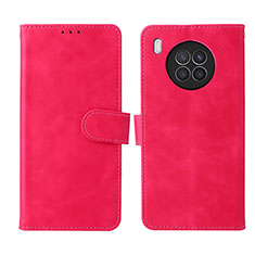 Funda de Cuero Cartera con Soporte Carcasa L01Z para Huawei Honor 50 Lite Rosa Roja