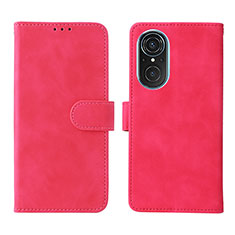 Funda de Cuero Cartera con Soporte Carcasa L01Z para Huawei Honor 50 SE 5G Rosa Roja