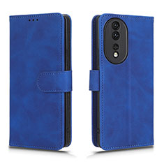 Funda de Cuero Cartera con Soporte Carcasa L01Z para Huawei Honor 80 5G Azul