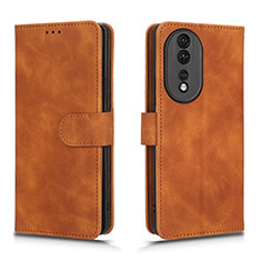 Funda de Cuero Cartera con Soporte Carcasa L01Z para Huawei Honor 80 5G Marron