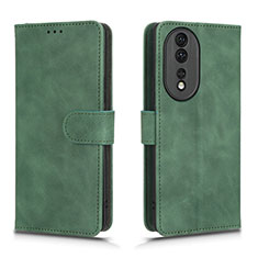 Funda de Cuero Cartera con Soporte Carcasa L01Z para Huawei Honor 80 5G Verde