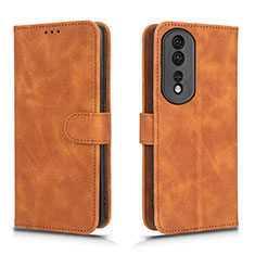 Funda de Cuero Cartera con Soporte Carcasa L01Z para Huawei Honor 80 Pro 5G Marron