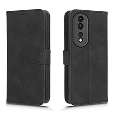 Funda de Cuero Cartera con Soporte Carcasa L01Z para Huawei Honor 80 Pro 5G Negro