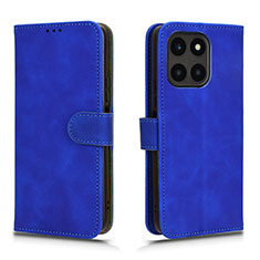 Funda de Cuero Cartera con Soporte Carcasa L01Z para Huawei Honor X6a Azul