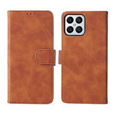 Funda de Cuero Cartera con Soporte Carcasa L01Z para Huawei Honor X8 4G Marron