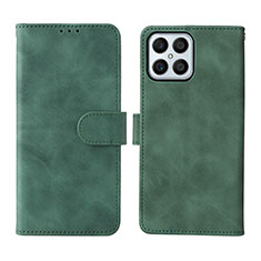 Funda de Cuero Cartera con Soporte Carcasa L01Z para Huawei Honor X8 4G Verde