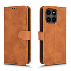 Funda de Cuero Cartera con Soporte Carcasa L01Z para Huawei Honor X8b Marron