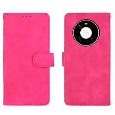 Funda de Cuero Cartera con Soporte Carcasa L01Z para Huawei Mate 40 Rosa Roja