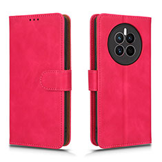 Funda de Cuero Cartera con Soporte Carcasa L01Z para Huawei Mate 50 Rosa Roja