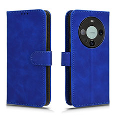 Funda de Cuero Cartera con Soporte Carcasa L01Z para Huawei Mate 60 Azul