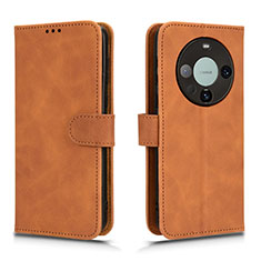 Funda de Cuero Cartera con Soporte Carcasa L01Z para Huawei Mate 60 Pro+ Plus Marron