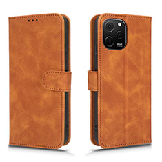 Funda de Cuero Cartera con Soporte Carcasa L01Z para Huawei Nova Y61 Marron