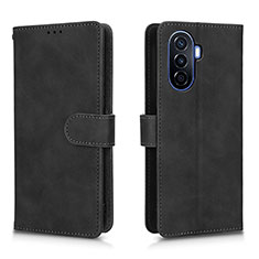 Funda de Cuero Cartera con Soporte Carcasa L01Z para Huawei Nova Y70 Negro