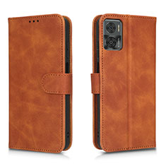 Funda de Cuero Cartera con Soporte Carcasa L01Z para Motorola Moto E22i Marron