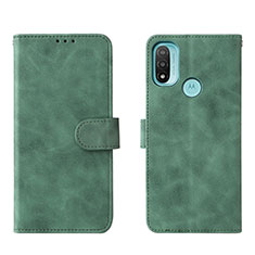 Funda de Cuero Cartera con Soporte Carcasa L01Z para Motorola Moto E30 Verde