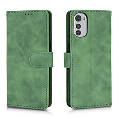 Funda de Cuero Cartera con Soporte Carcasa L01Z para Motorola Moto E32 Verde