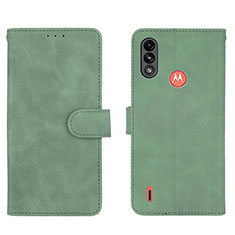 Funda de Cuero Cartera con Soporte Carcasa L01Z para Motorola Moto E7 Power Verde