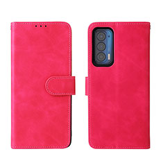 Funda de Cuero Cartera con Soporte Carcasa L01Z para Motorola Moto Edge (2021) 5G Rosa Roja