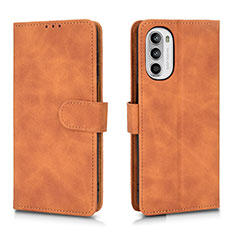 Funda de Cuero Cartera con Soporte Carcasa L01Z para Motorola Moto Edge (2022) 5G Marron