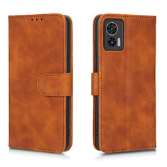 Funda de Cuero Cartera con Soporte Carcasa L01Z para Motorola Moto Edge 30 Lite 5G Marron