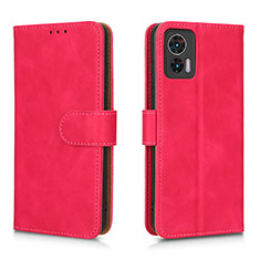 Funda de Cuero Cartera con Soporte Carcasa L01Z para Motorola Moto Edge 30 Lite 5G Rosa Roja