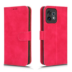 Funda de Cuero Cartera con Soporte Carcasa L01Z para Motorola Moto Edge 40 Pro 5G Rosa Roja