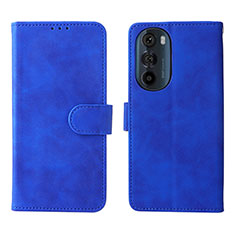 Funda de Cuero Cartera con Soporte Carcasa L01Z para Motorola Moto Edge X30 5G Azul