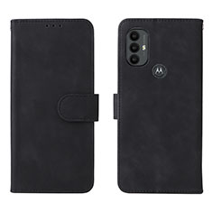 Funda de Cuero Cartera con Soporte Carcasa L01Z para Motorola Moto G Play (2023) Negro