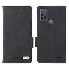 Funda de Cuero Cartera con Soporte Carcasa L01Z para Motorola Moto G10 Negro