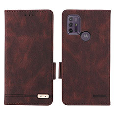 Funda de Cuero Cartera con Soporte Carcasa L01Z para Motorola Moto G30 Marron