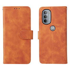 Funda de Cuero Cartera con Soporte Carcasa L01Z para Motorola Moto G31 Marron