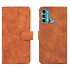 Funda de Cuero Cartera con Soporte Carcasa L01Z para Motorola Moto G40 Fusion Marron