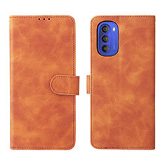 Funda de Cuero Cartera con Soporte Carcasa L01Z para Motorola Moto G51 5G Marron