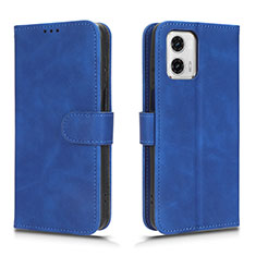 Funda de Cuero Cartera con Soporte Carcasa L01Z para Motorola Moto G73 5G Azul