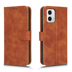 Funda de Cuero Cartera con Soporte Carcasa L01Z para Motorola Moto G73 5G Marron