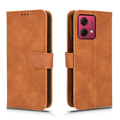 Funda de Cuero Cartera con Soporte Carcasa L01Z para Motorola Moto G84 5G Marron