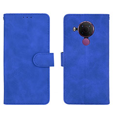 Funda de Cuero Cartera con Soporte Carcasa L01Z para Nokia 5.4 Azul